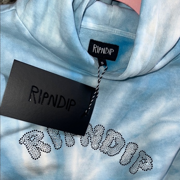 RIPNDIP Blue Tie-Dye Men's Hoodie - Picture 3 of 3